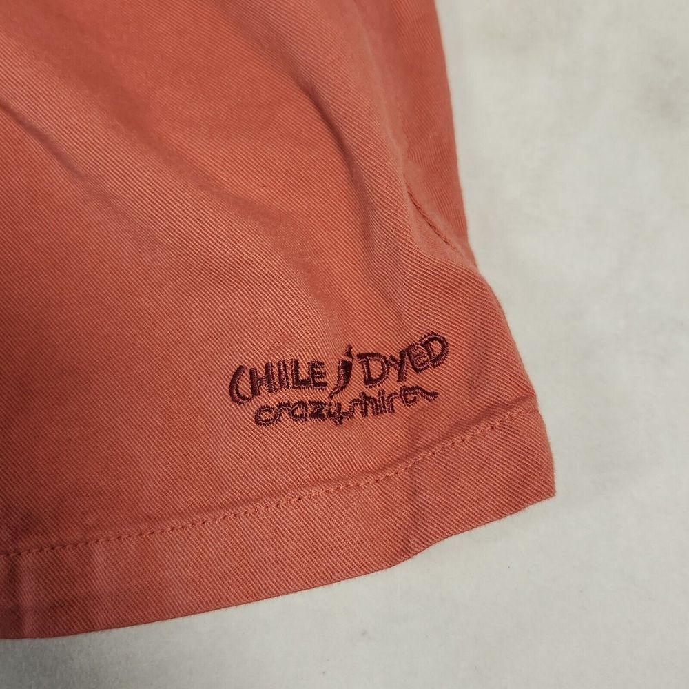 Crazy Shirts Chile Dyed Shorts Sz Large Red Cotton Mens Casual Athletic - Picture 4 of 10
